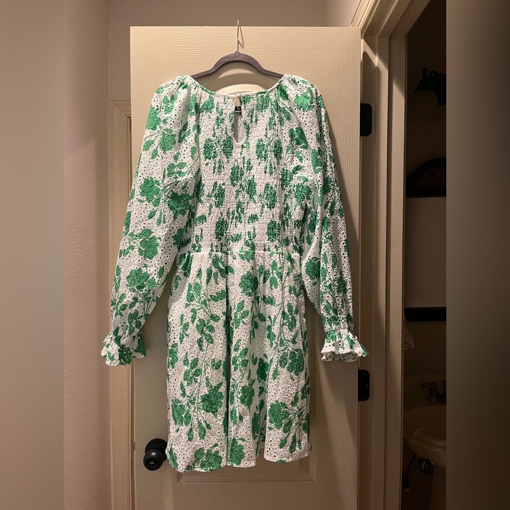 Rachel Parcell nwt eyelet green and white dress - Picture 2 of 4